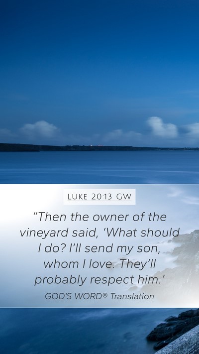 Luke 20:13 GW Bible Verse Image