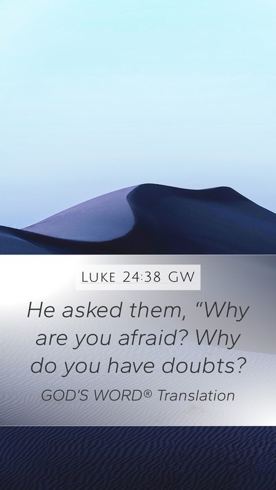 Luke 24:38 GW Bible Verse Image