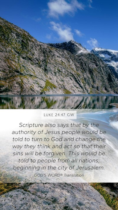Luke 24:47 GW Bible Verse Image