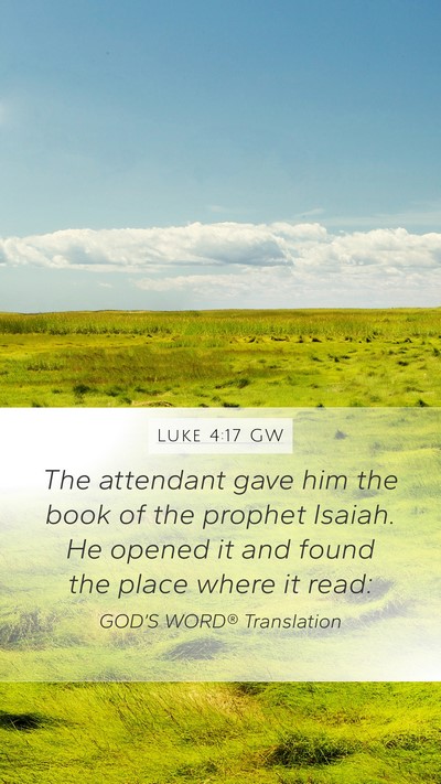 Luke 4:17 GW Bible Verse Image