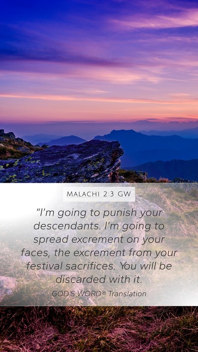 Malachi 2:3 GW Bible Verse Image