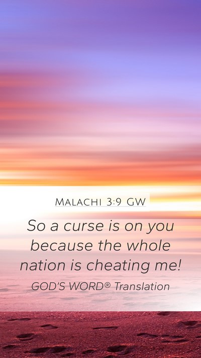 Malachi 3:9 GW Bible Verse Image