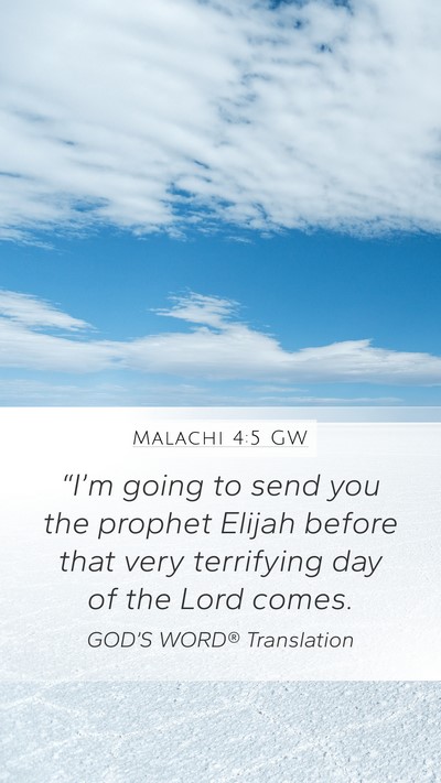 Malachi 4:5 GW Bible Verse Image