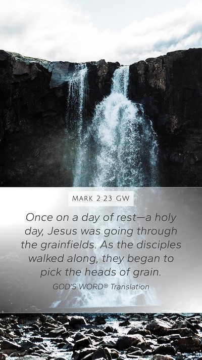 Mark 2:23 GW Bible Verse Image