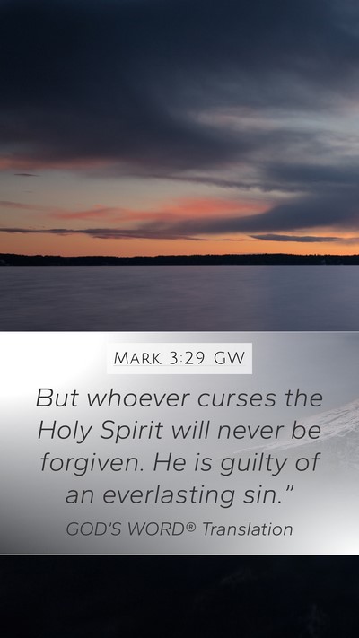 Mark 3:29 GW Bible Verse Image