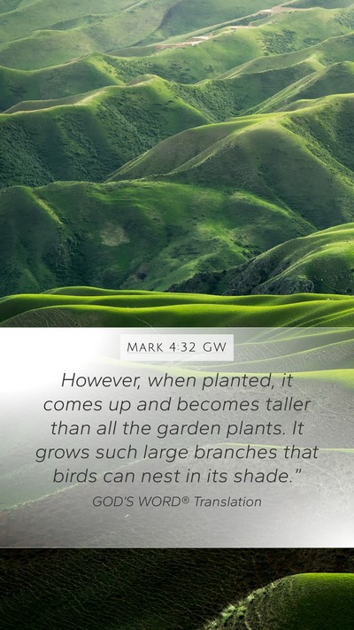 Mark 4:32 GW Bible Verse Image