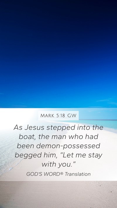 Mark 5:18 GW Bible Verse Image