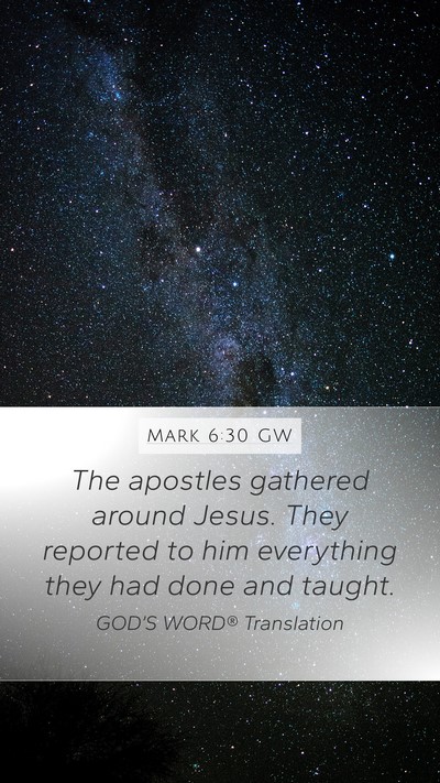 Mark 6:30 GW Bible Verse Image