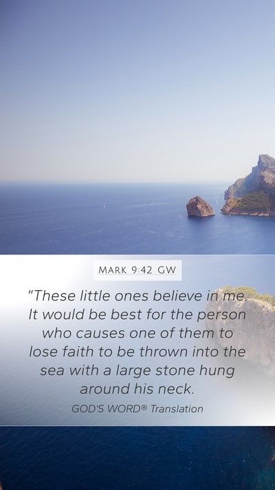 Mark 9:42 GW Bible Verse Image