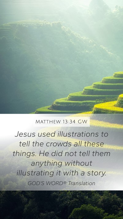 Matthew 13:34 GW Bible Verse Image