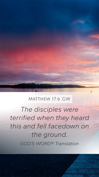 Matthew 17:6 GW Bible Verse Image