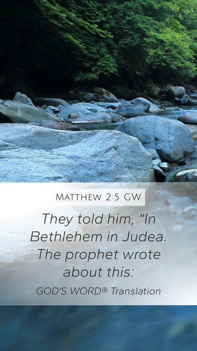 Matthew 2:5 GW Bible Verse Image
