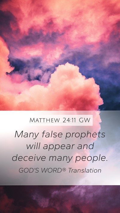 Matthew 24:11 GW Bible Verse Image