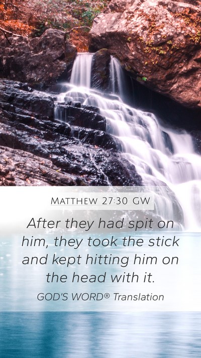 Matthew 27:30 GW Bible Verse Image