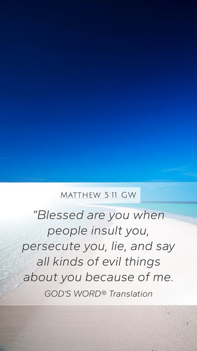 Matthew 5:11 GW Bible Verse Image