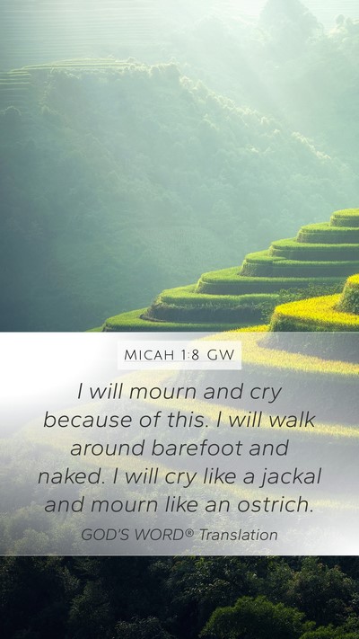 Micah 1:8 GW Bible Verse Image
