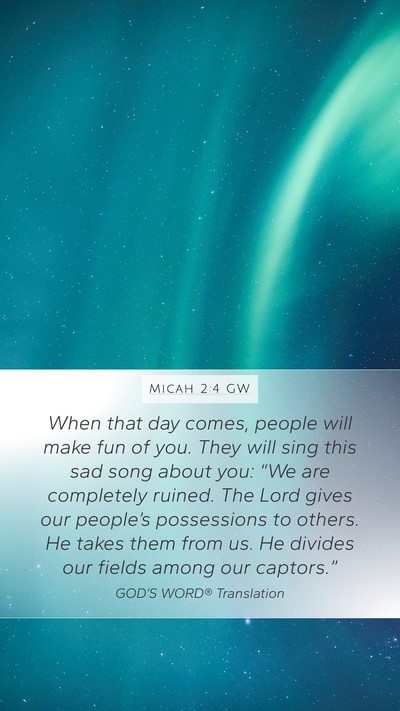 Micah 2:4 GW Bible Verse Image