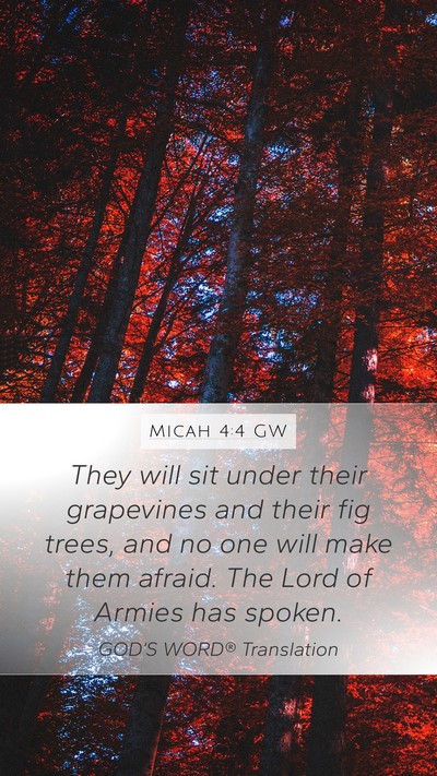 Micah 4:4 GW Bible Verse Image