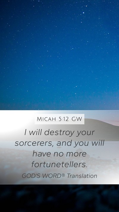 Micah 5:12 GW Bible Verse Image
