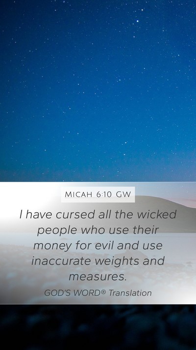 Micah 6:10 GW Bible Verse Image