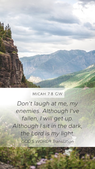 Micah 7:8 GW Bible Verse Image