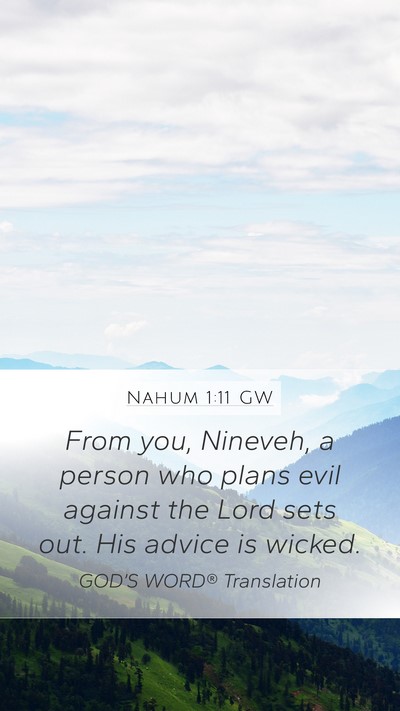 Nahum 1:11 GW Bible Verse Image
