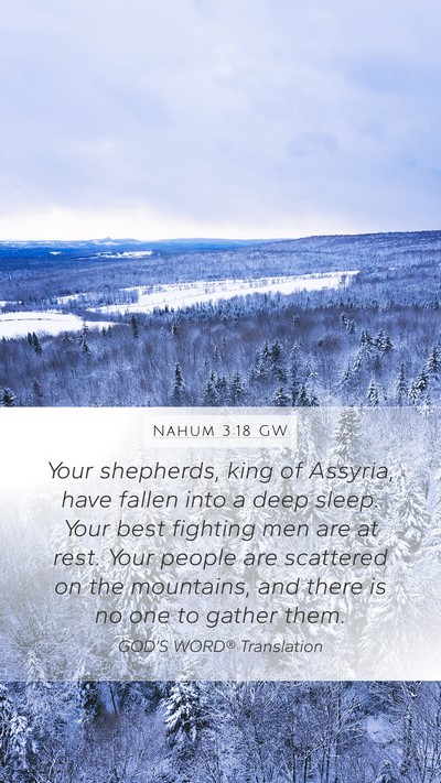 Nahum 3:18 GW Bible Verse Image