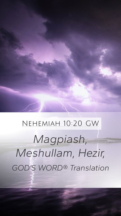 Nehemiah 10:20 GW Bible Verse Image