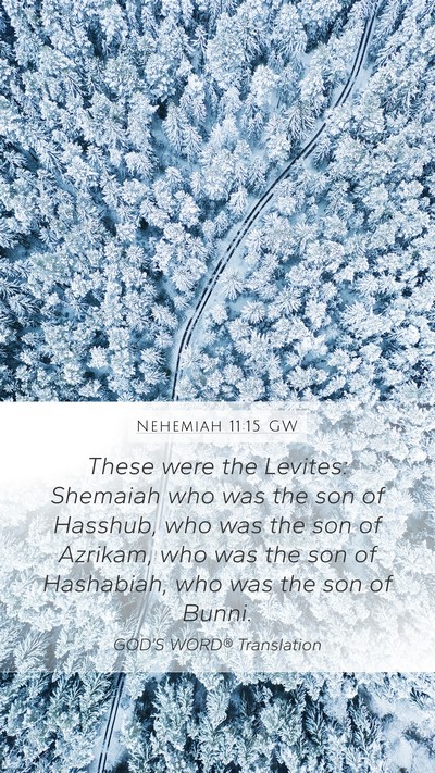 Nehemiah 11:15 GW Bible Verse Image