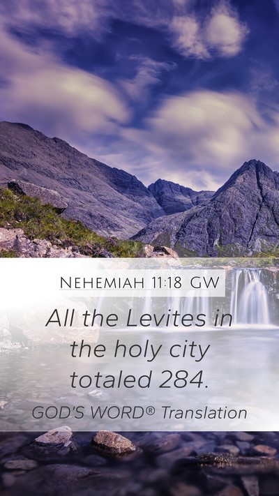 Nehemiah 11:18 GW Bible Verse Image