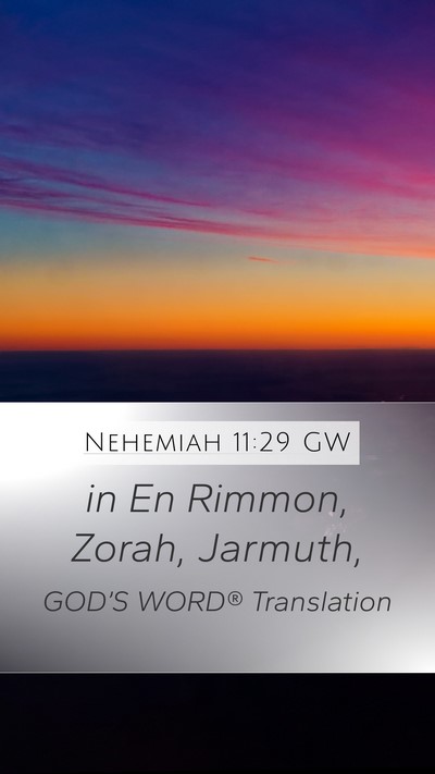 Nehemiah 11:29 GW Bible Verse Image