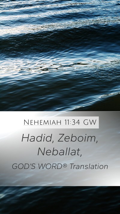 Nehemiah 11:34 GW Bible Verse Image