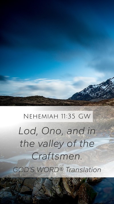 Nehemiah 11:35 GW Bible Verse Image