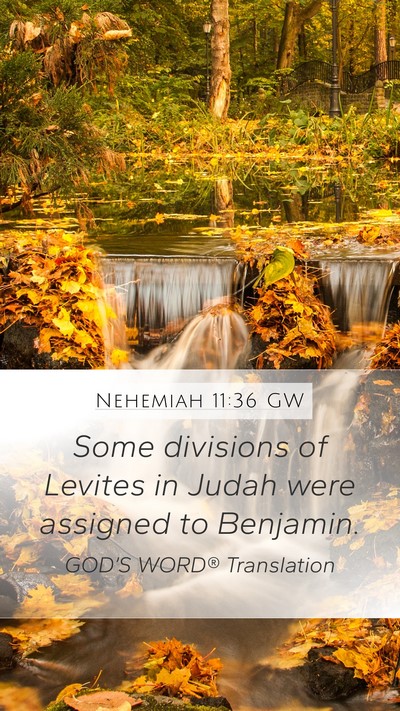 Nehemiah 11:36 GW Bible Verse Image