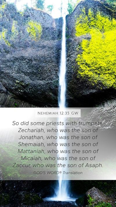 Nehemiah 12:35 GW Bible Verse Image