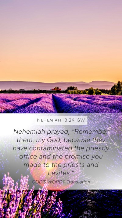 Nehemiah 13:29 GW Bible Verse Image