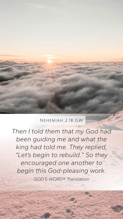Nehemiah 2:18 GW Bible Verse Image