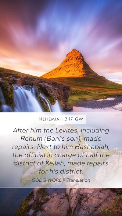 Nehemiah 3:17 GW Bible Verse Image