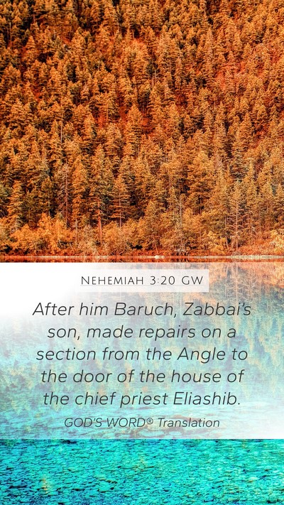 Nehemiah 3:20 GW Bible Verse Image