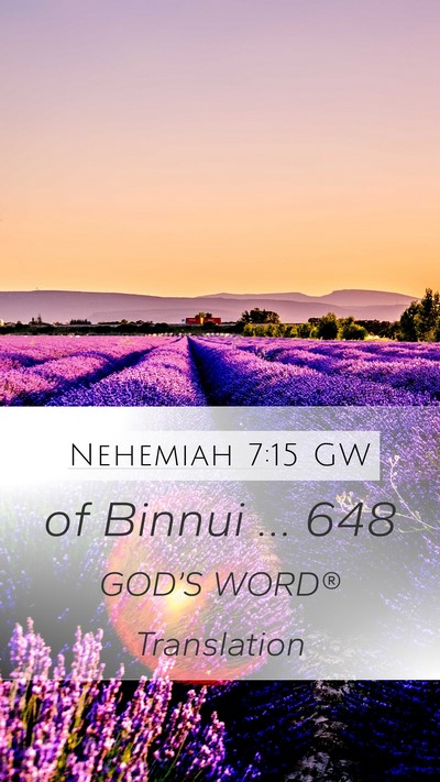 Nehemiah 7:15 GW Bible Verse Image