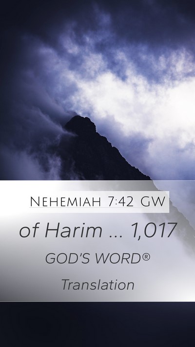 Nehemiah 7:42 GW Bible Verse Image