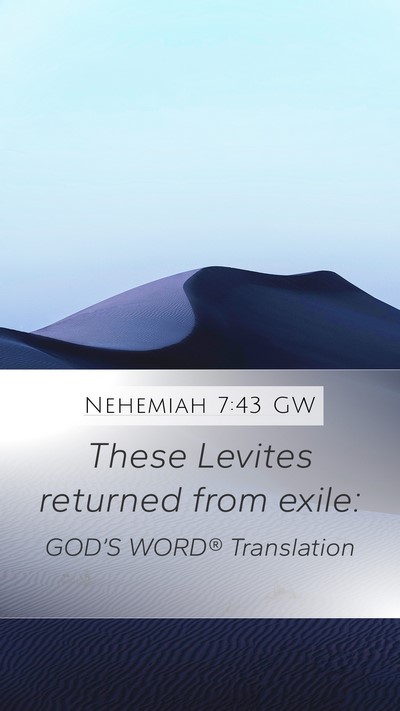 Nehemiah 7:43 GW Bible Verse Image