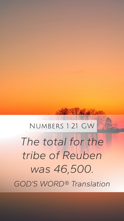 Numbers 1:21 GW Bible Verse Image
