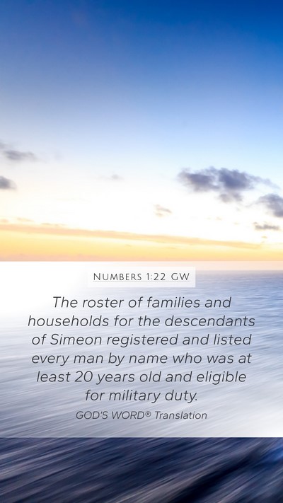 Numbers 1:22 GW Bible Verse Image
