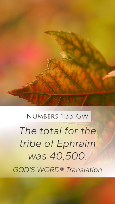 Numbers 1:33 GW Bible Verse Image