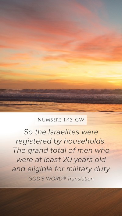 Numbers 1:45 GW Bible Verse Image
