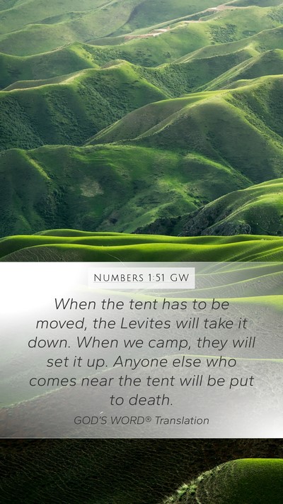 Numbers 1:51 GW Bible Verse Image