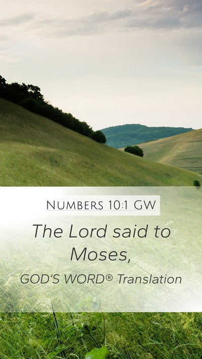 Numbers 10:1 GW Bible Verse Image