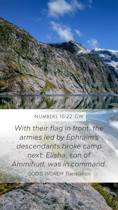 Numbers 10:22 GW Bible Verse Image