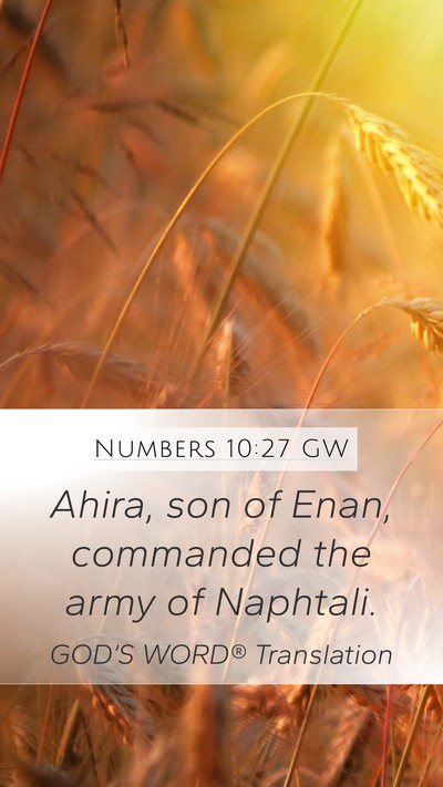 Numbers 10:27 GW Bible Verse Image